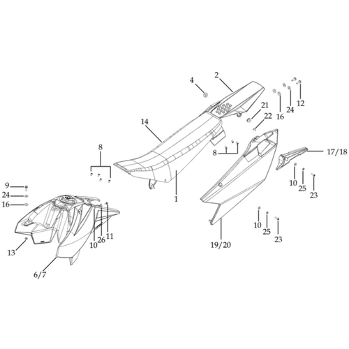 14 Seat & Plastic Kit