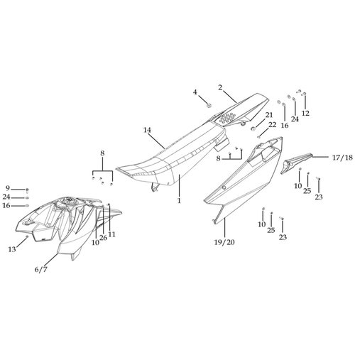 14 Seat & Plastic Kit