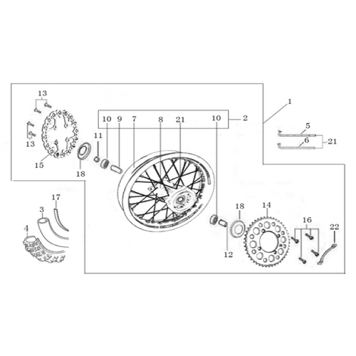 11 Rear Wheel Assy