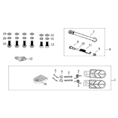 08 Foot Peg Assy