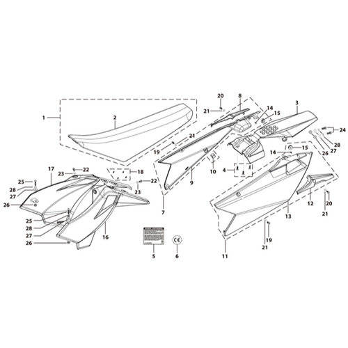 14 Seat & Plastic