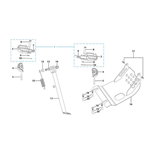 09 Foot Peg Assy