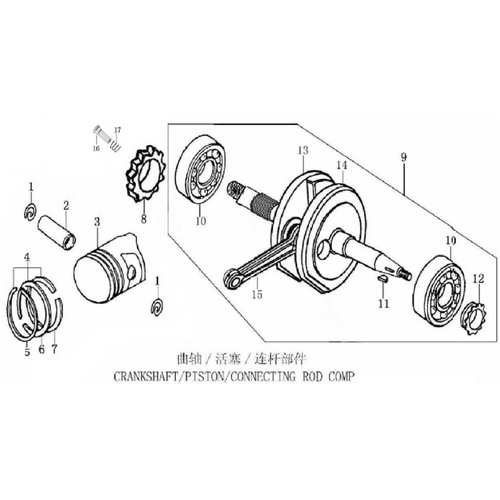 Crankshaft/Piston/Connecting Rod Comp