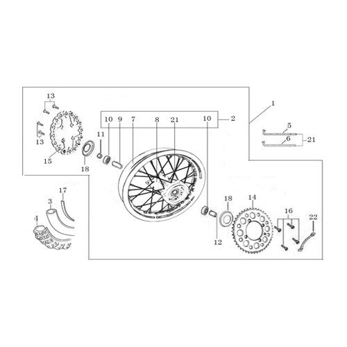 11 Rear Wheel Assy