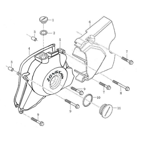 34 Left Crankcase Cover