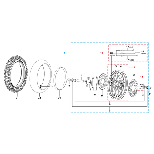 11 Rear Wheel Assy