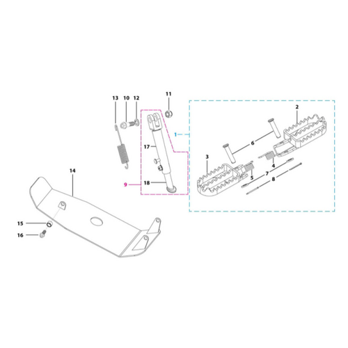 09 Foot Peg Assy