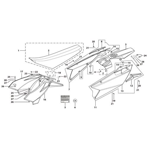 14 Seat & Plastic Kit