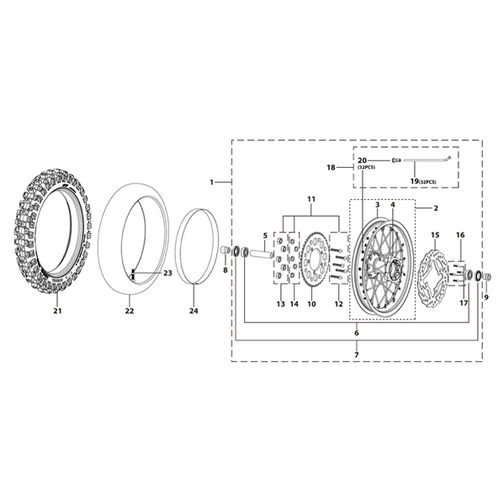 11 Rear Wheel Assy