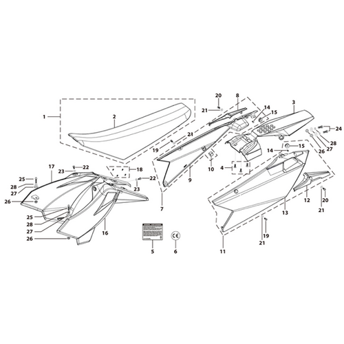 14 Seat & Plastic Kit