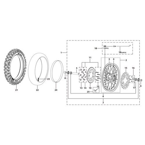 11 Rear Wheel Assy