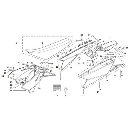 14 Seat & Plastic Kit