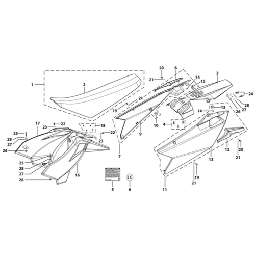 14 Seat & Plastic Kit