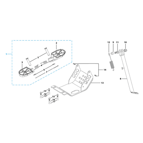 09 Foot Peg Assy