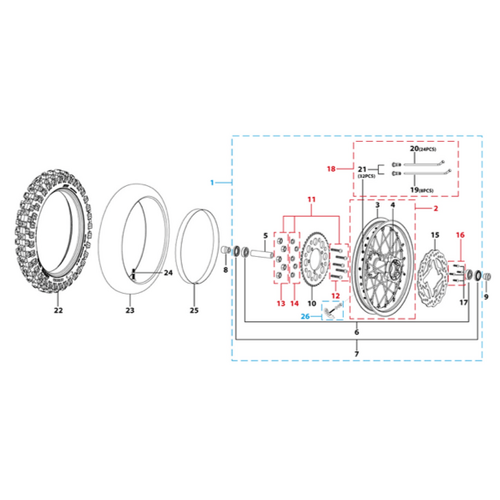 11 Rear Wheel Assy