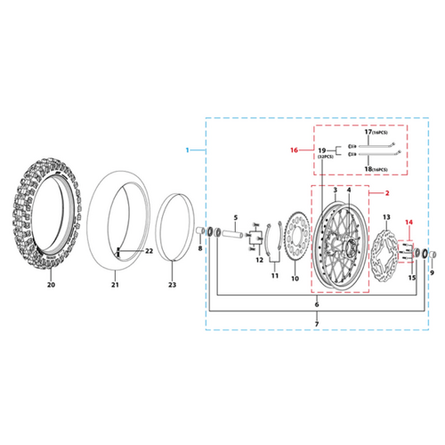 11 Rear Wheel Assy