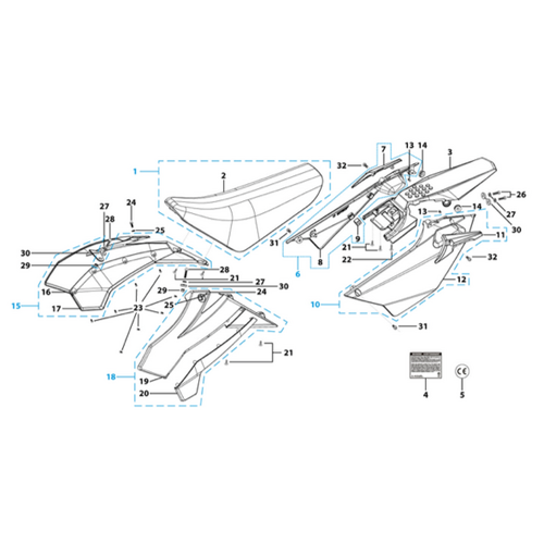 14 Seat & Plastic Kit