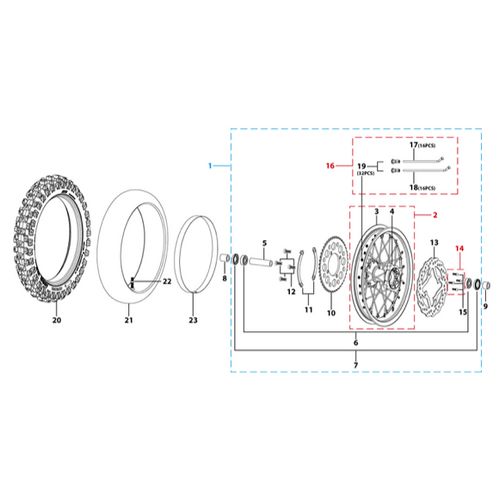 11 Rear Wheel Assy