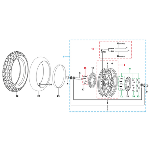 10 Rear Wheel Assy
