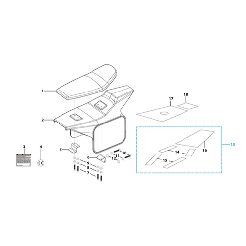 13 Seat & Plastic Kit