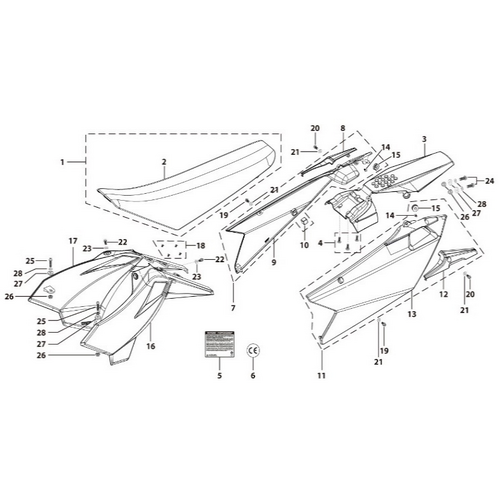 14 Seat & Plastic Kit