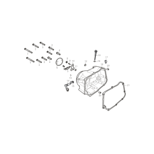 34 Right Crankcase Cover