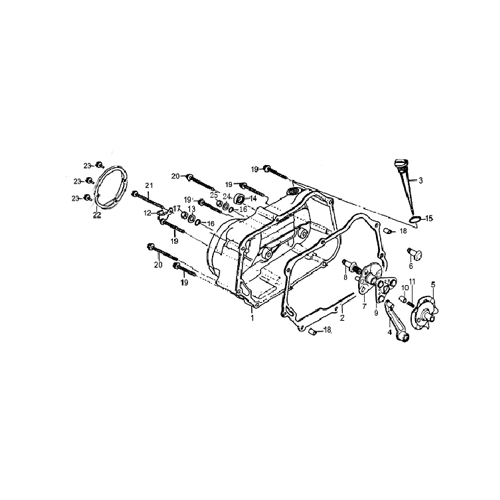 34 Right Crankcase Cover
