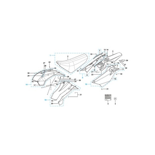 14 Seat & Plastic Kit
