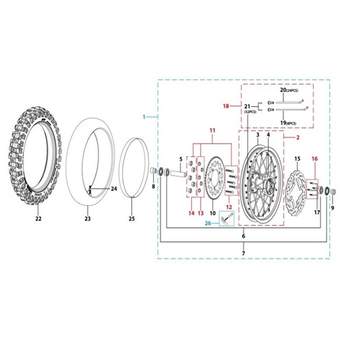 11 Rear Wheel Assy