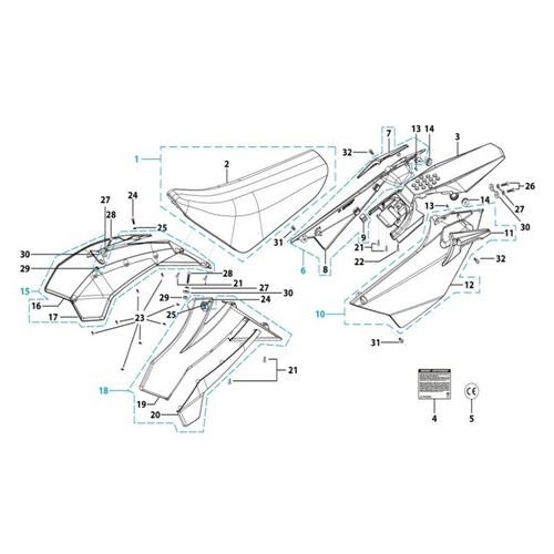 14 Seat & Plastic Kit
