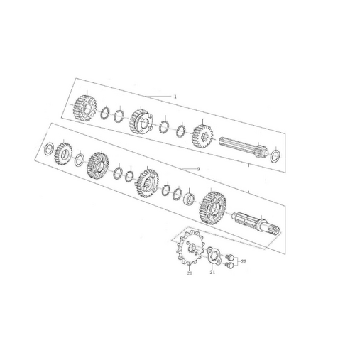 41 Transmission Main, Counter Shaft