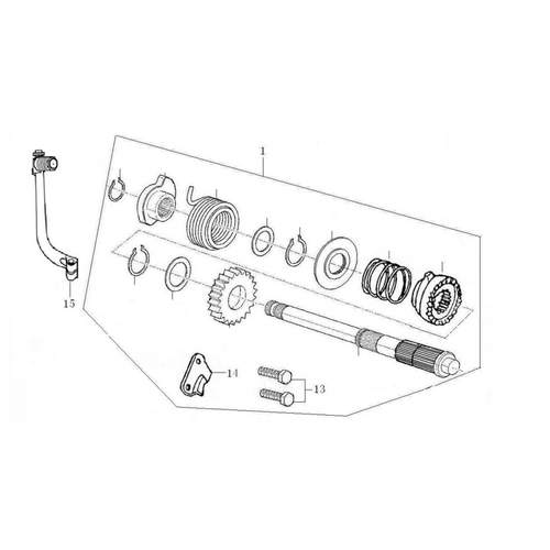 42 Kickstarting Shaft Assembly