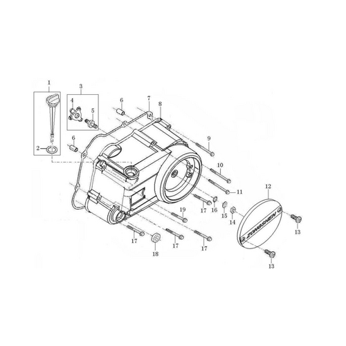 34 Right Crankcase Cover