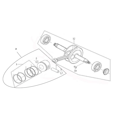 40 Crankshaft Connecting Rod Assy/Piston