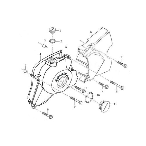 35 Left Crankcase Cover