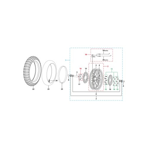 10 Rear Wheel Assy