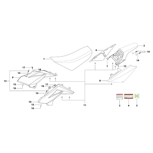 14 Seat & Plastic Kit