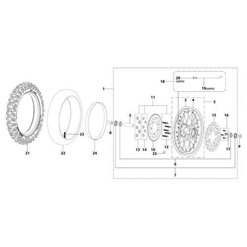 11 Rear Wheel Assy