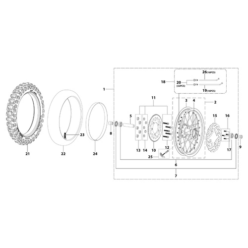 11 Rear Wheel Assy