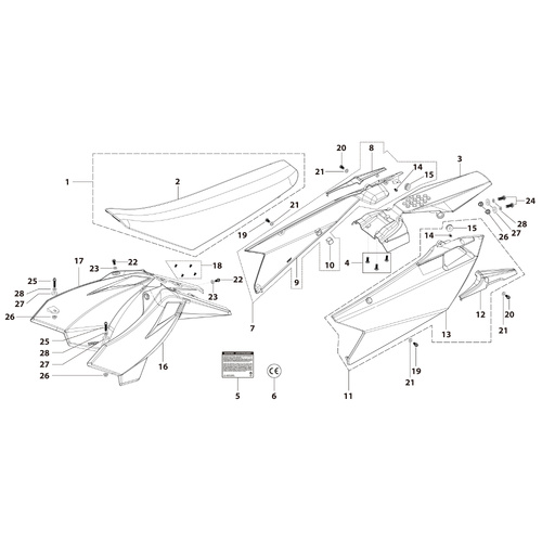 14 Seat & Plastic Kit
