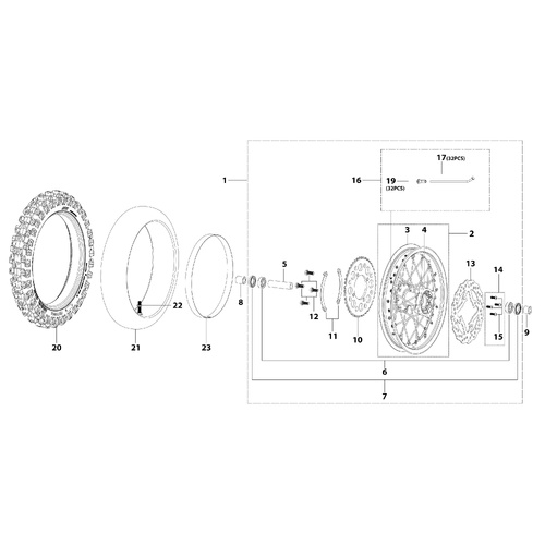 11 Rear Wheel Assy