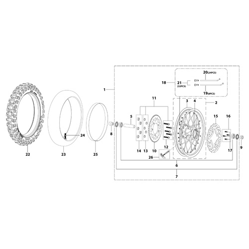 11 Rear Wheel Assy