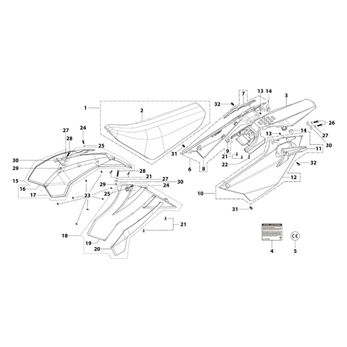 14 Seat & Plastic Kit