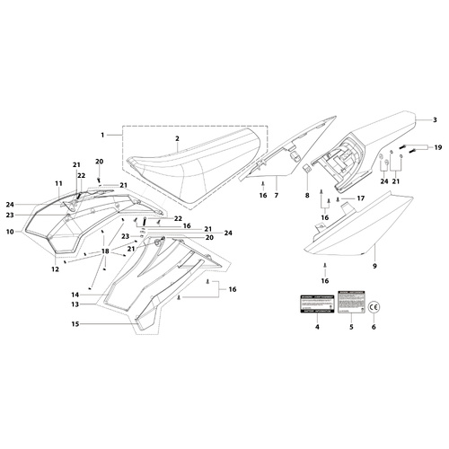 14 Seat & Plastic Kit