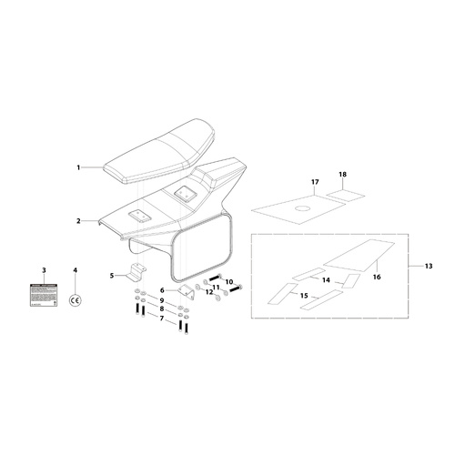 13 Seat & Plastic Kit