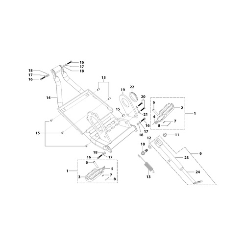 08 Foot Peg Assy