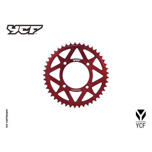 CNC SPROCKET 37T RED 4 HOLE