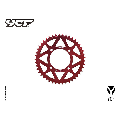 CNC SPROCKET 39T RED 4 HOLE
