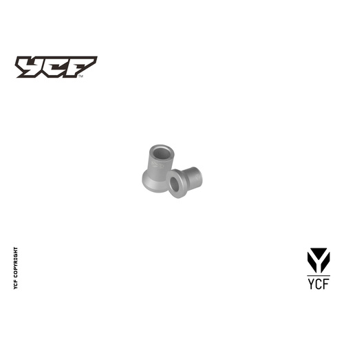 YCF CNC REAR WHEEL SPACER SET SILVER