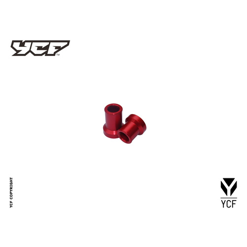 YCF CNC FRONT WHEEL SPACER SET RED